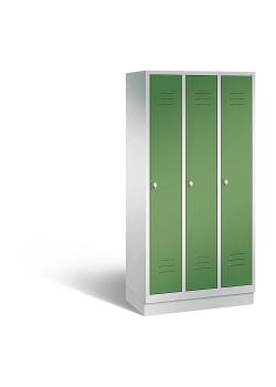 C+P Garderobenschrank Classic - Stahl - grün - mit Garderobenstange - H 1800 x B 900 x T 500 mm