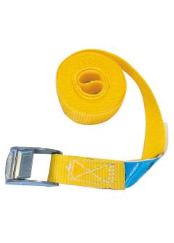 Clamp lock belt - polyester - yellow - length 3 to 5 m - width 24 mm - load capacity up to 400 kg
