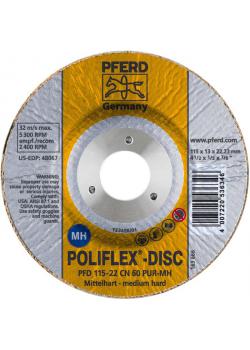 Schleifscheibe - PFERD Poliflex® - mittelharte PUR-Bindung - für INOX, Titan etc. - Preis per Stück