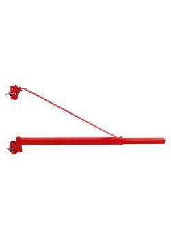 Schwenkarm für Seilwinde - Stahl lackiert - Schwenkbereich - 45 ° bis + 45 ° - rot