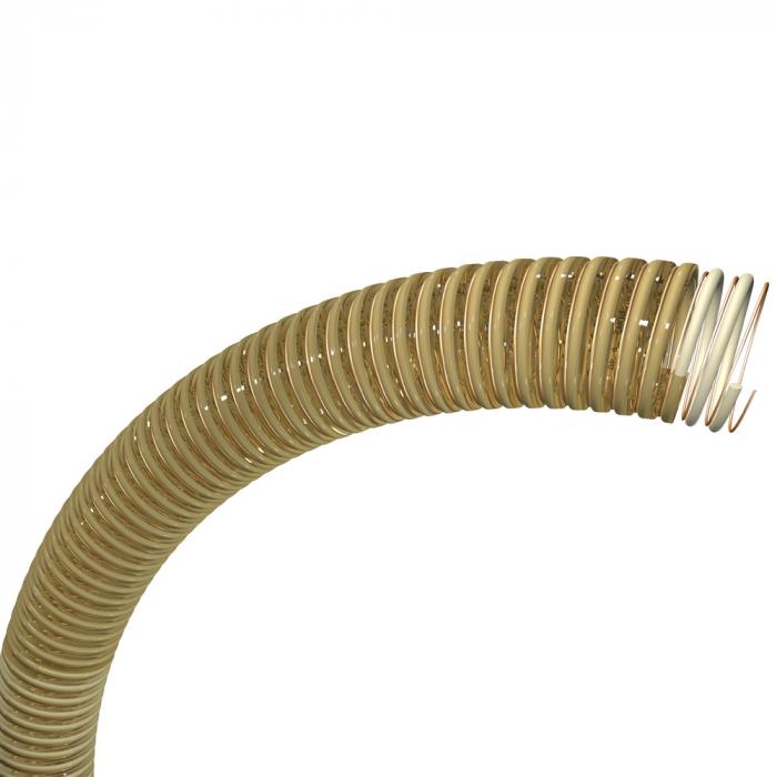 Tubo spiralato in PU/PVC SpirabelÂ® PU A2 - da Ø interno da 40 a 100 mm - da Ø esterno da 48 a 113 mm - lunghezza 10 m - prezzo per rotolo