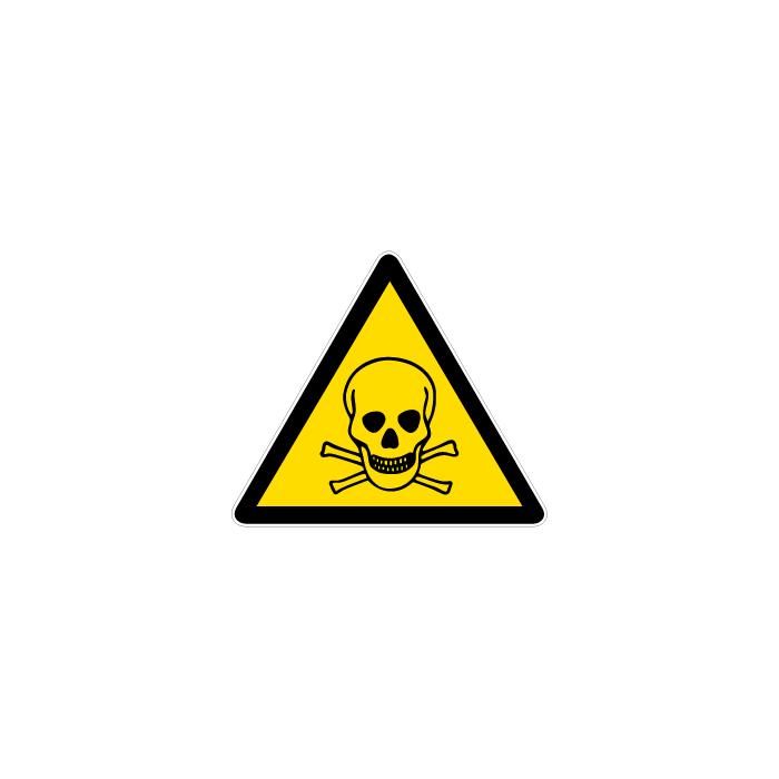 Advarselstrekant "Giftige stoffer" - benlængde 5-40 cm
