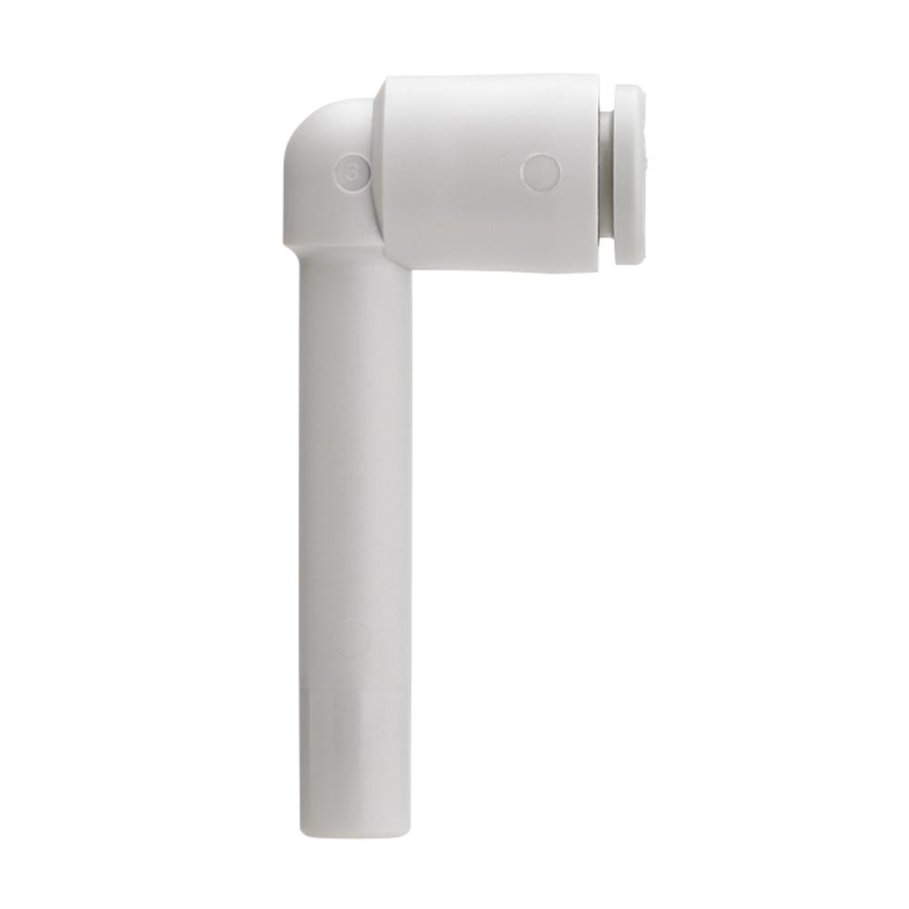 Vinkelkoppling hög KQ2W - PBT/PP - 360° svivel - Slang Ø 3,2 till 12 mm - Förpackning med 5 eller 10 stycken - Pris per styck