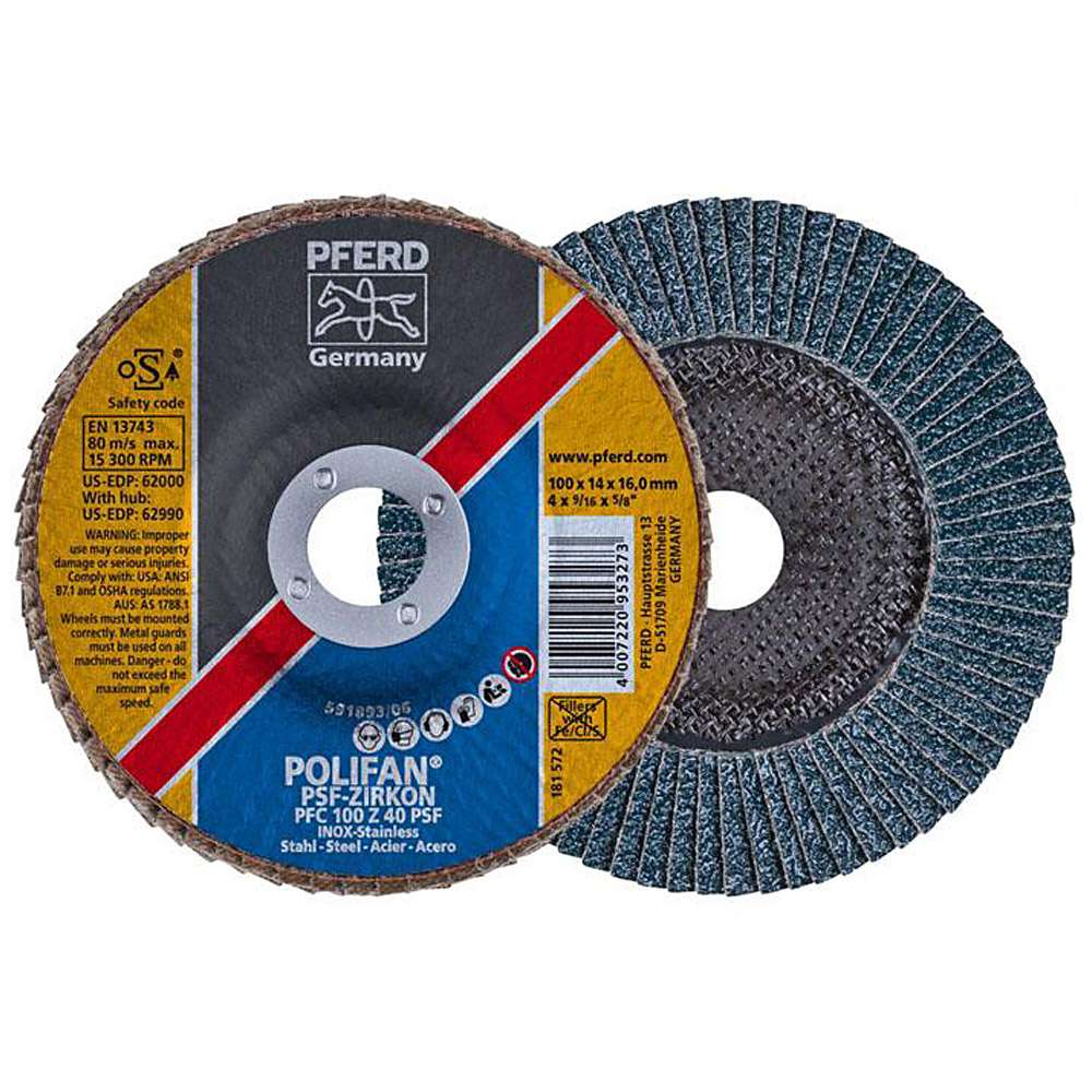 Disco lamellare - PFERD POLIFAN® - per acciaio / INOX - design conico - prezzo per pezzo