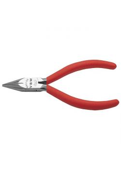 Round nose pliers - length 130 mm - chromed - plastic coating