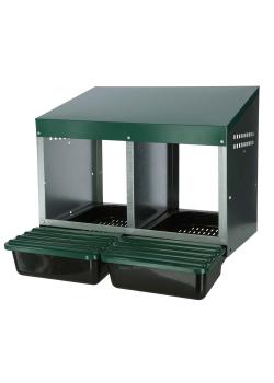 Laying nest - plastic floor - 1 to 3 compartments - dark green