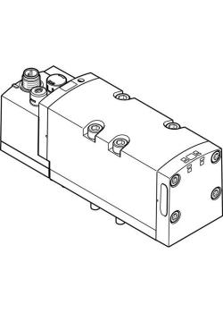 FESTO - Magnetventil - 5/2 monostabil/5/3 ventileret/5/3 ventileret/5/3 lukket - bredde 52 mm - VSVA serie - pris pr.