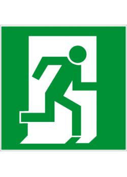 Fluktvei-tegn "nødutgang til høyre" - 5-40 cm