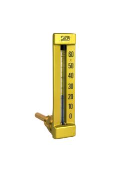 Maschinen-Thermometer WBZ - Messing - Anschlussgewinde 1/2" - Winkel 90° - Tauchrohrlänge 100 mm