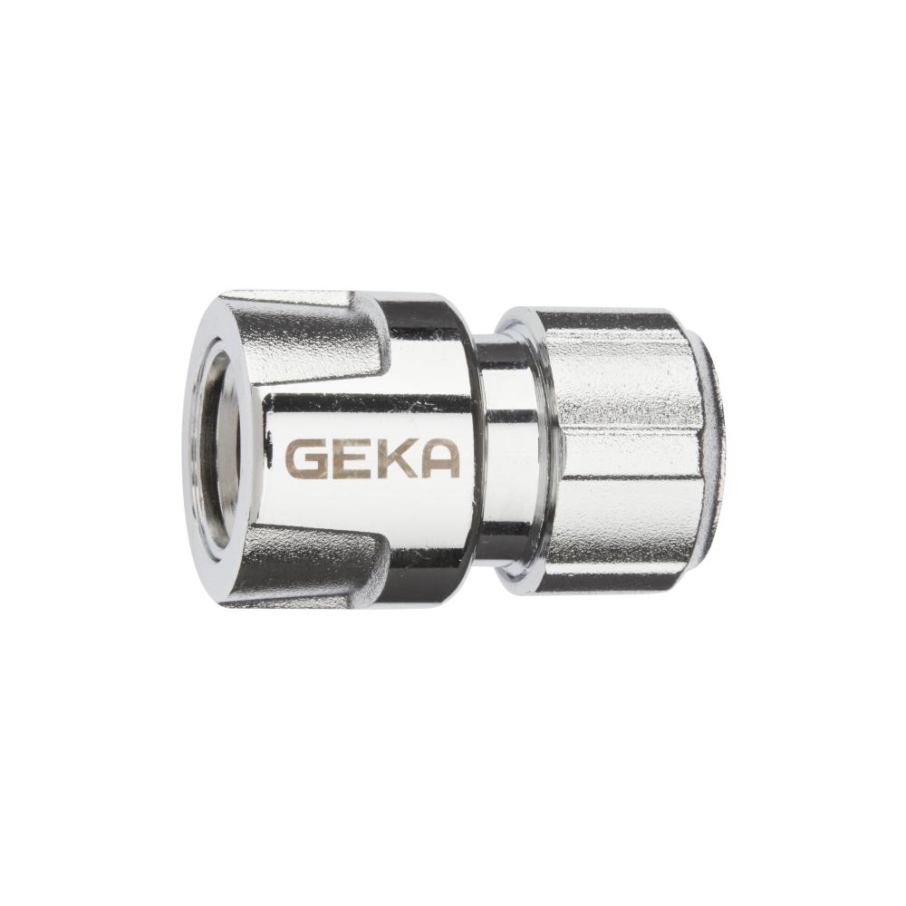 GEKA® plus hose section - plug-in system - chrome-plated brass - hose size 1/2" to 3/4" - PU 5 pieces - price per PU