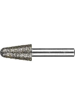 PFERD Diamant-Schleifstift für Grau- und Sphäroguss - Kegelform KEL - Korngröße D 852 - Außen-ø 12 bis 24 mm - Schaft-ø 6 und 8 mm