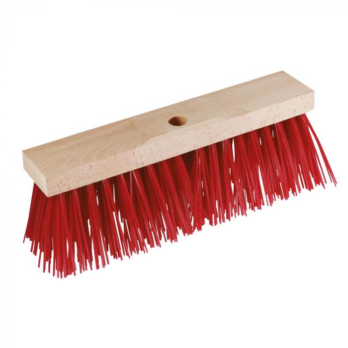Street broom extra coarse - Ø handle 25 mm - width 35 to 42 cm - red