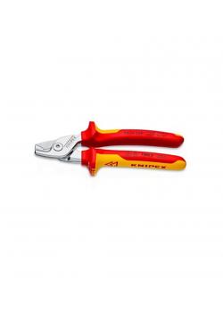 VDE cable shears with step cutting edge - for copper and aluminum multi-core cables up to Ø 15 mm or 50 mm² - length 160 mm