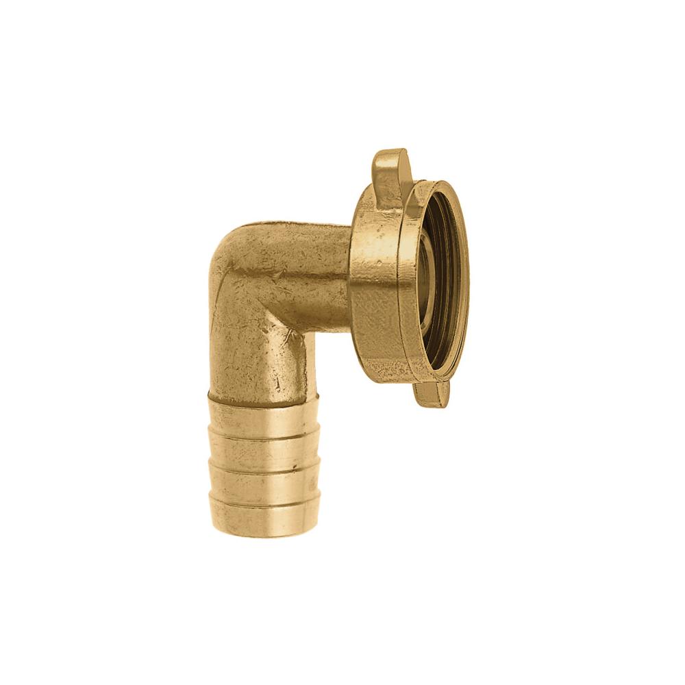 GEKA® - 2/3 elbow hose fitting 90° - brass - female thread G1/2 to G3/4 on hose size 3/8 to 1/2" - PU 1 piece - Price per piece