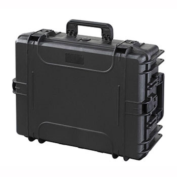 Koffer - Farbe schwarz - inkl. Schaumstoffeinlage und Rollen - Wasserdicht