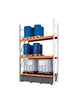 Pallereol PRP 27,44 - til 9 euro eller 6 kemiske paller eller 6 IBC - med 3 opbevaringsniveauer - forskellige designs