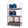Pallet rack PRP 27.44 - for 9 euro or 6 chemical pallets or 6 IBC - with 3 storage levels - different designs