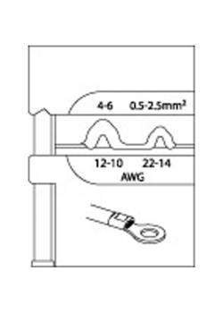 Modulinsats - för oisolerade kabelskor - 0,5-2,5/4-6 mm²