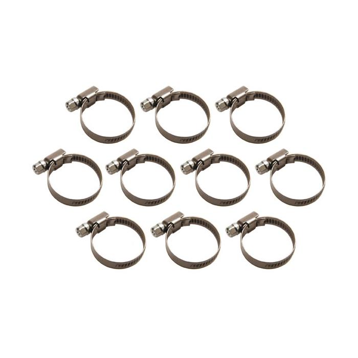 Hose clamps - INOX - for hose Ø 10 x 16 to 60 x 80 mm - clamp width 9 to 12 mm - 10 pieces - price per set