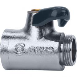 GEKA® plus kuleventil - Soft Rain - forkrommet messing eller aluminium - hunn og hann G3/4 - pris pr stk.