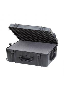 Case - black - incl. Foam insert and rollers - Waterproof