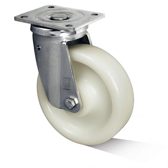 Zestaw kołowy skrętny do dużych obciążeń - Koło poliamidowe - Ø koła 125 do 200 mm - Wysokość konstrukcyjna 178 do 250 mm - Nośność 400 do 1000 kg