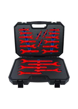 VDE open-end wrench set - insulated up to 1000 V - wrench size 6 to 32 mm - 20 pcs.