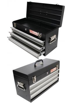 Metall Werkzeugkoffer - abschließbar -  3 Schubladen - mit Deckel