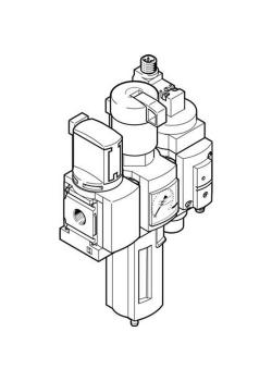 FESTO - MSB4-1/4:C3:J120:D14-WP (8042666) Service unit combination - pressure gauge with manometer - size 4 - MS series