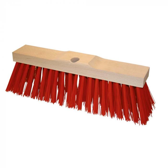 Street broom - Ø handle 25 mm - width 35 to 42 cm - red