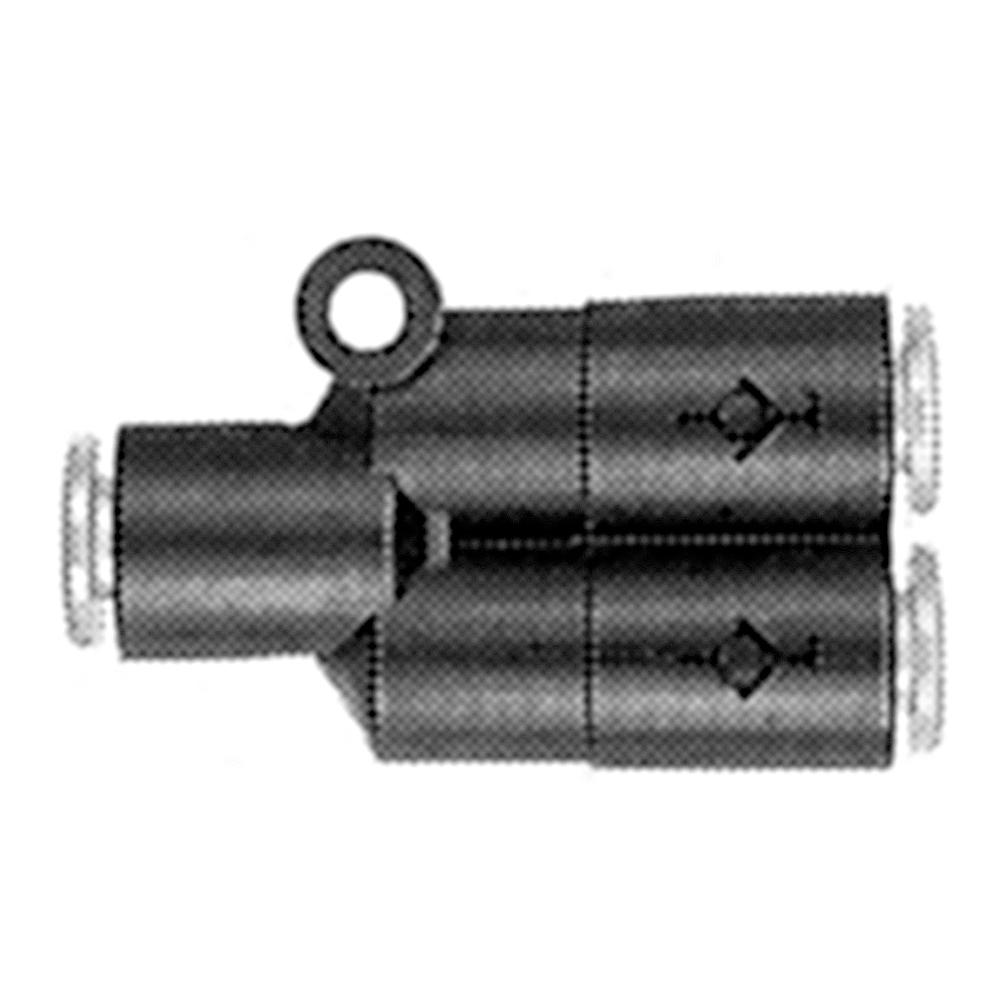 Y-steekverbinding KCU - messing / PBT - met terugslagklep - buitendiameter slang 4 tot 12 mm - VE 10 stuks - prijs per stuk