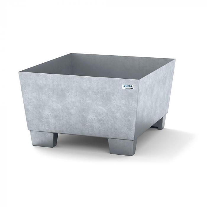 Collection tray classic-line - painted or galvanized steel - wheelchair accessible - without grating - for 1 barrel