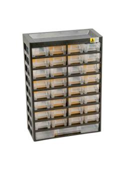 Small parts VarioPlus Basic 54-9-line - with 33 drawers - Dimensions (W x D x H) 305 x 135 x 435 mm
