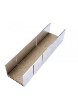 Aluminium boîte à onglets - dimensions 245 x 65 x 55 mm