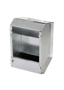 Automatic feeder for rabbits - metal galvanized - 2200 to 3000 ml - 1 to 2 feeding places