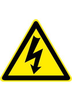 Panneau d'avertissement "High Voltage" - longueur de la jambe 5-40 cm