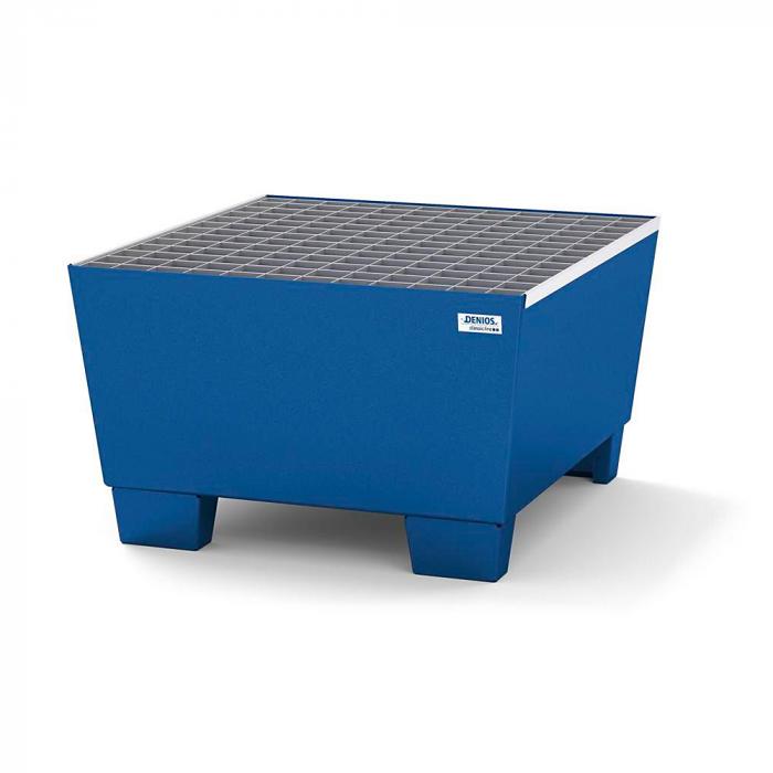 Collection tray classic-line - painted or galvanized steel - wheelchair accessible - grating - for 1 barrel