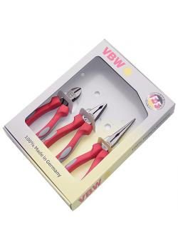Pliers set MK-Plus handles - length 160 mm to 200 mm - 3 pieces - polished