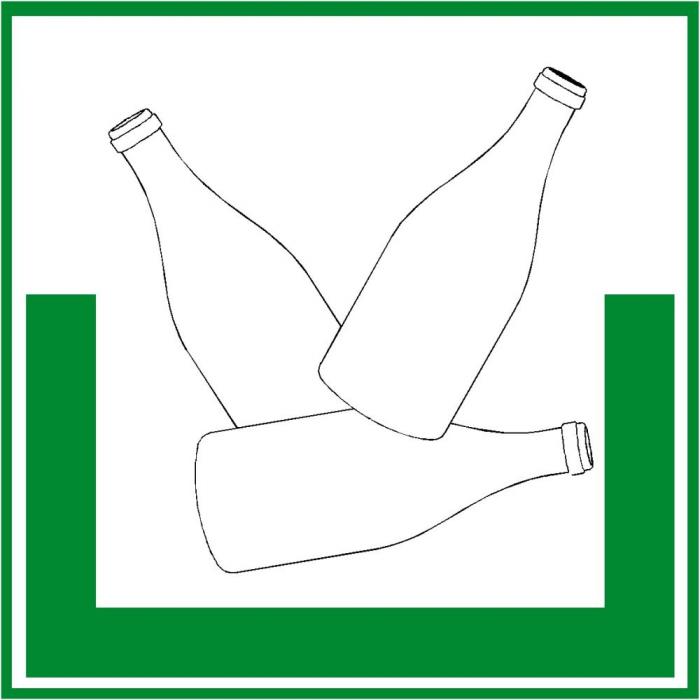 Label environnemental "conteneurs pour verre blanc" - 5 à 40cm