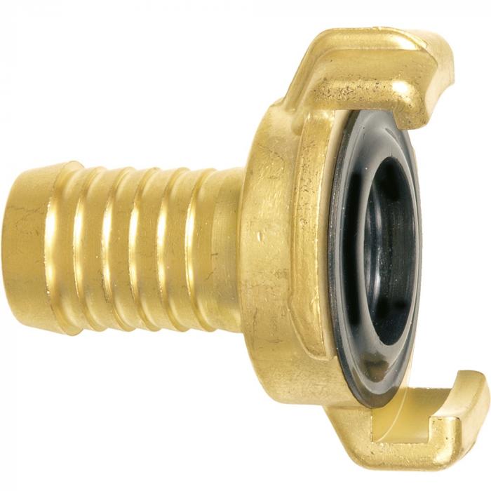 GEKAÂ® hose piece - nozzle with raised end rib - brass - hose size 3/8 to 1 1/2 inch - price per piece