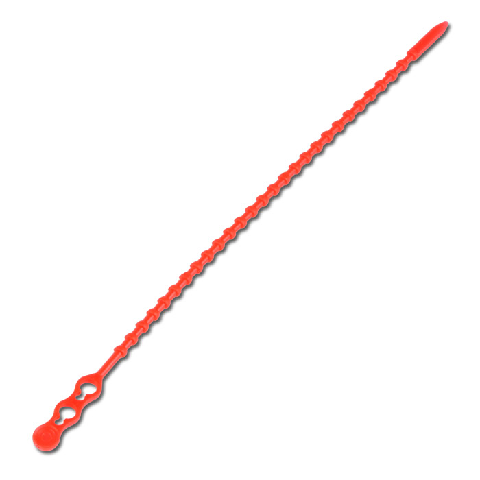 Collier de serrage réutilisable en polyéthylène - longueur 120-665 mm - couleur rouge ou nature