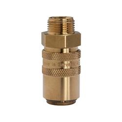 High-temperature quick coupling DN6 with male thread - straight - for plug Ø 9mm