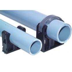 Rohrhalter - Kunststoff PP - mit Befestigungsloch - Rohr-Ø 20 bis 110 mm - Höhe 22 bis 85 mm - Preis per Stück
