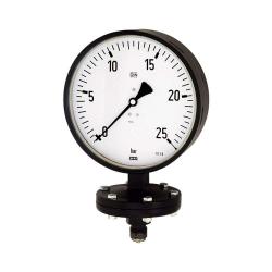 Diaphragm pressure gauge from -1 bar to 25 bar - class 1.6 - Ø 100mm - bottom outlet